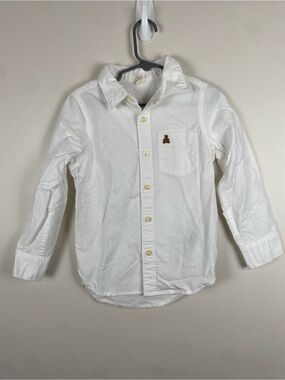 GAP White Long-Sleeve Button-Up Shirt 5T